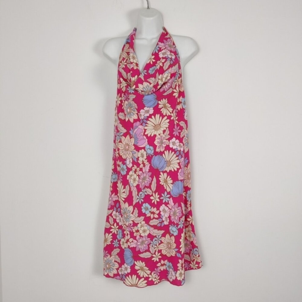 Jessica Simpson Women's Floral Halter Dress, Size XL Midi Dress Summer NEW